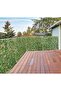 FFD Wooden Fence with Artificial Green Plants Green Leaves Expandable Wicker Hedge - 7