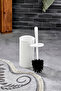 Line Striped Round Cap Wc Bath Brush - Toilet Brush - 3