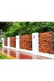 FFD Bamboo Wooden Fence With Orange Maple Leafs - Expandable Wicker Privacy Screen Trellis Fence - 4