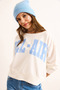 Women's White Bel Air Printed Boat Neck Sweatshirt Swt-19000724 - 5