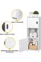 FFD Slim Bathroom Storage Cabinet – Waterproof PVC Organizer Shelf with Doors – 80cm Tall - 7