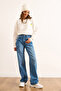 Women's Medium Blue High Waist Pipe Leg Jean Jea-19000123 - 2