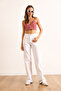 Women's White High Waist Pipe Leg Jean Jea-19000123 - 5