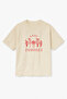 Oversize Beige Unisex Lazy Sundaes Ice Cream Printed T-Shirt T-Shirt