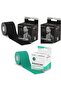 Kinesiology Tape Classic 5 cm x 5 m - Waterproof Physio Tape (3-Pack, 2 Black + 1 Green)