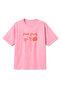Oversize Pink Unisex Cake Party Pasta Printed T-Shirt T-Shirt