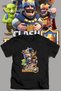 تيشيرت للأطفال مطبوع عليه نمط Clash Royale باللونين الأبيض والأسود - 2