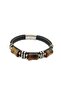 316L Stainless Steel Natural Stone Leather Men's Bracelet - 2