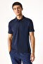 Men's Regular Fit Polo Collar T-Shirt - Navy Blue - 3