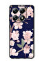 Case Compatible with Xiaomi 14T Pro Protection Shockproof Cover Pink Flowers In Blue Background