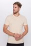 Unisex 3 Pack Khaki-White-Vanilla Slim Fit Slim Fit 100% Cotton Crew Neck T-Shirt - 4