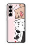 Case Compatible with Samsung Galaxy F16/ M16 Protection Shockproof Bumper Cover Three Friends Panda