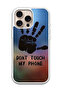 Protective Case Cover For APPLE IPHONE 16 Pro Max Dont Touch My Phone Hand (White Bumper)