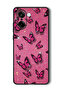 Case Compatible with OnePlus Nord CE 5 6.77 Inch Protection Shockproof Bumper Cover Pink Butterflies