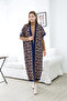 Turtleneck Long Sleeve Ribbed Stripe Patterned Dress Jacquard Paneled Ankle Length Vest Double Knitwear Set