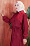 Bolero Ruffle Waist Elastic Dress Burgundy Hm2804 - 2