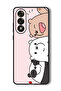 Case Compatible with OnePlus Nord 5 6.83 Inch Protection Shockproof Bumper Cover Three Friends Panda