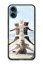 Protective Case Anti Scratch Shock Proof Bumper Cover For iPhone 16 Plus (6.7)-inch Cats in Beach