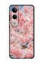 Case Compatible with Vivo V50 Lite Protection Shockproof Bumper Cover Pink flowers