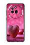 Case Compatible with Nothing Phone 3a Pro Protection Shockproof Bumper Cover Dark Pink Gliter Heart