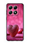 Case Compatible with Xiaomi 14T Pro Protection Shockproof Bumper Cover Dark Pink Gliter Heart