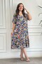 V-Neck Imported Woven Viscon Dress with Ruffled Hem and Side Pockets - 3
