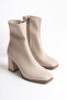 Women's Boots Thick Heeled Stretch Shoes 8-1-1 - 4