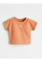 Orange Crew Neck Printed Baby Boy T-Shirt and Shorts 2-Piece Set - 2
