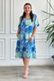 V-Neck Imported Woven Viscon Dress with Ruffled Hem and Side Pockets - 6