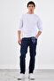 Men's Regular Fit Crew Neck White Sweatshirt - 4