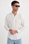 Men's Regular Fit Comfortable Cut Sport Collar Striped Cotton Shirt