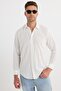 Men's Regular Fit Comfortable Cut Sport Collar Striped Cotton Shirt - 5