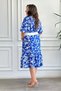 V-Neck Imported Woven Viscon Dress with Ruffled Hem and Side Pockets - 6