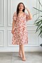 Square Neck Patterned Viscon Dress - 3