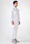 Men's Regular Fit Hooded White Sweatshirt - 4