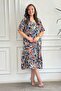 V-Neck Imported Woven Viscon Dress with Ruffled Hem and Side Pockets - 4