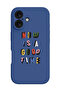 iPhone 16 Plus Blue Protective Liquid Silicone Shockproof Case - Good time