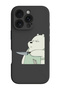 iPhone 16 Pro Black Protective Liquid Silicone Shockproof Case - Dont touch my Bag