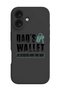 iPhone 16 Black Protective Liquid Silicone Shockproof Case - Dads wallet Black