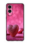 Case Compatible with Samsung Galaxy S25 Edge Protection Shockproof Cover Dark Pink Gliter Heart