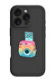 iPhone 16 Pro Black Protective Liquid Silicone Shockproof Case - Polaroid