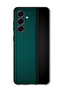 Case Compatible with Samsung Galaxy M56 Protection Shockproof Cover Green Black Leather