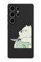 Protective Liquid Silicone Shockproof Case For Samsung Galaxy S25 Ultra (Black) - Dont touch my Bag