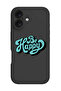 iPhone 16 Black Protective Liquid Silicone Shockproof Case - Be happy