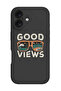 iPhone 16 Plus Black Protective Liquid Silicone Shockproof Case - Good views
