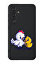 Protective Liquid Silicone Shockproof Case For Samsung Galaxy S25 Plus (Black) - Chicken & Hen