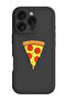 iPhone 16 Pro Black Protective Liquid Silicone Shockproof Case - Pizza (2)