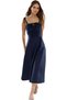 Women's Maxi a Line Terrycotton Dress Sweetheart Neckline Casual Stylish Design Summer Indispensable