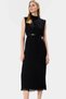 Women's Belted Pleat Midi Dress Chiffon Fabric Summer Casual Weekend Summer Indispensable - 3