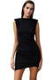Women's Mini Knitted Dress Body Fitting Stand Collar Summer Design Daily Use Quality Material